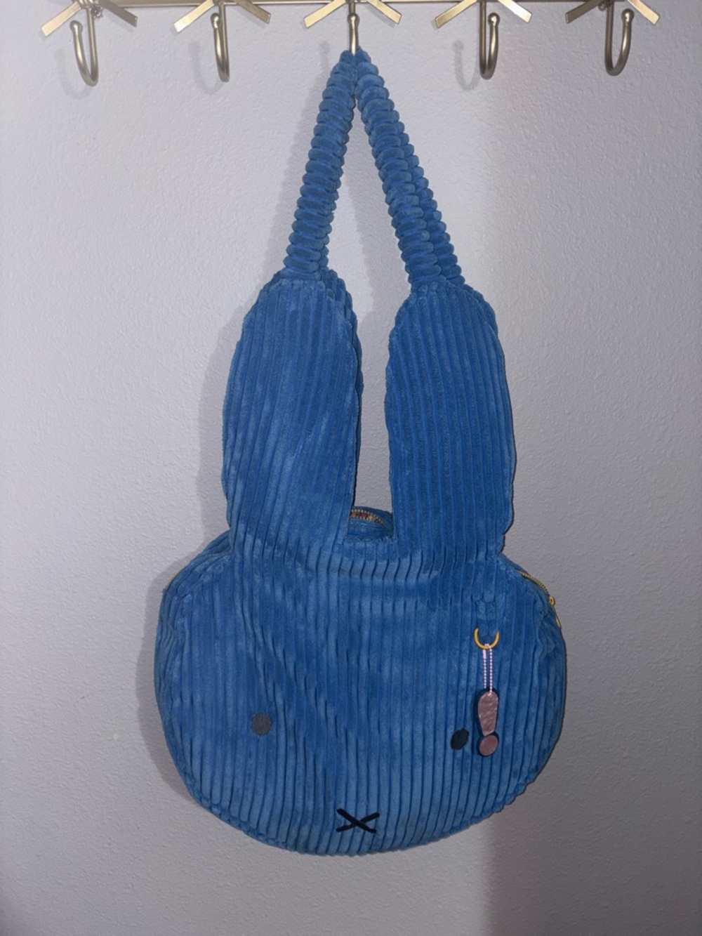 miffy Blue Corduroy Bunny Shoulder Bag - Picture 1 of 3